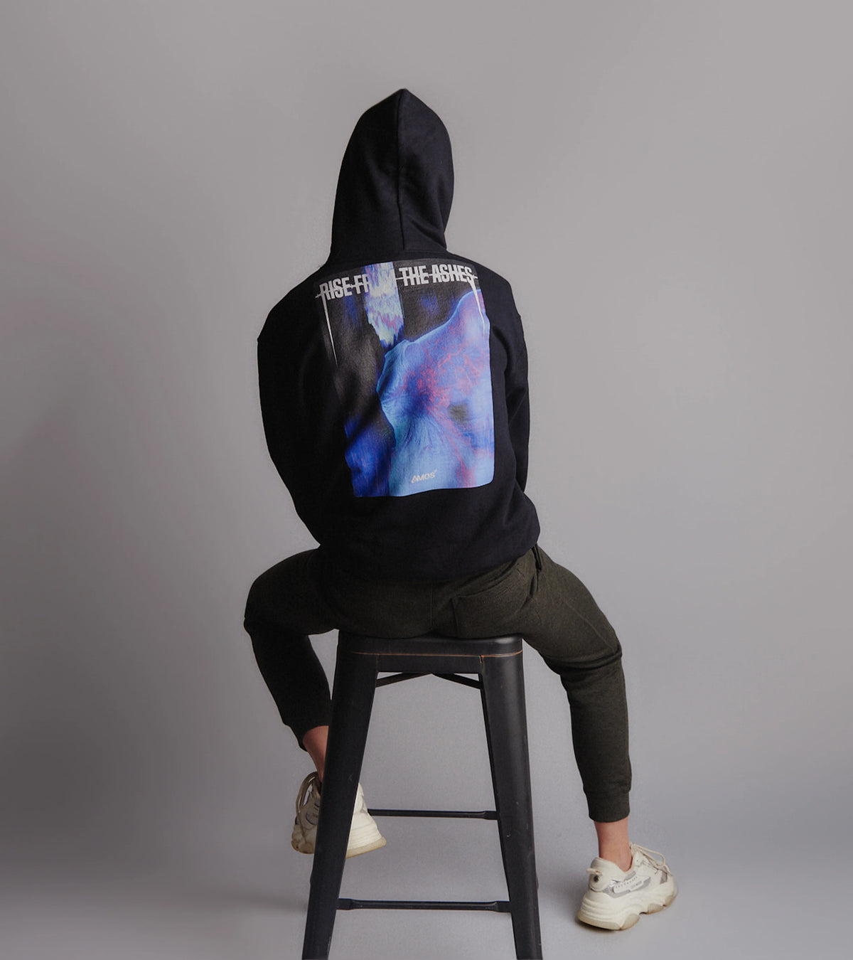 Embroidered Not Human Graphic Hoodie | Rise From The Ashes